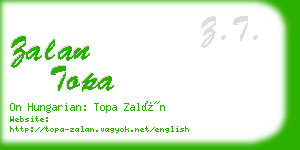 zalan topa business card